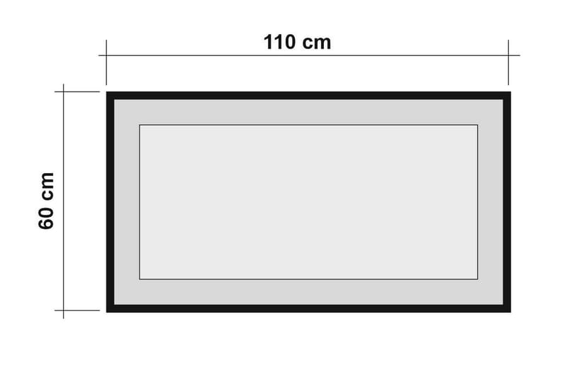 Zandy Spegel 60 cm - Trä/natur/Svart - Väggspegel - Hallspegel