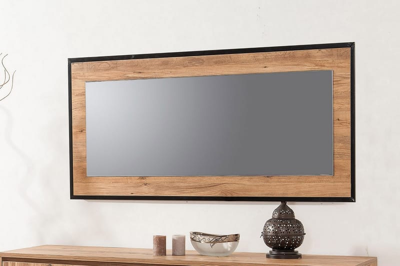 Zandy Spegel 60 cm - Trä/natur/Svart - Inredning - Speglar - Väggspegel