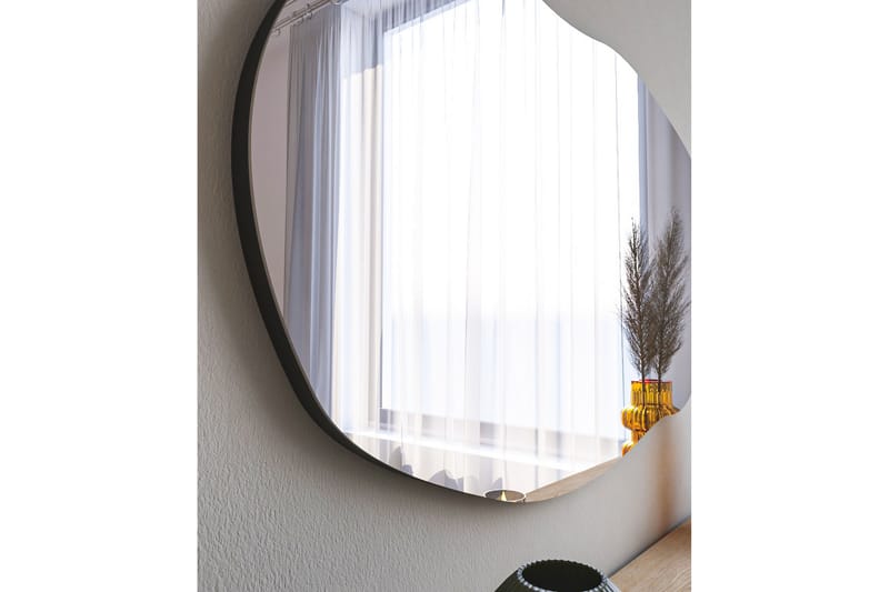 Zeo Spegel 52 cm Rektangulär - Svart - Väggspegel - Hallspegel