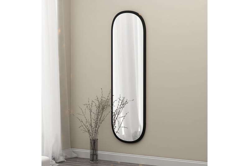 Zeos Spegel 40 cm Rektangulär - Svart - Väggspegel - Helkroppsspegel - Hallspegel