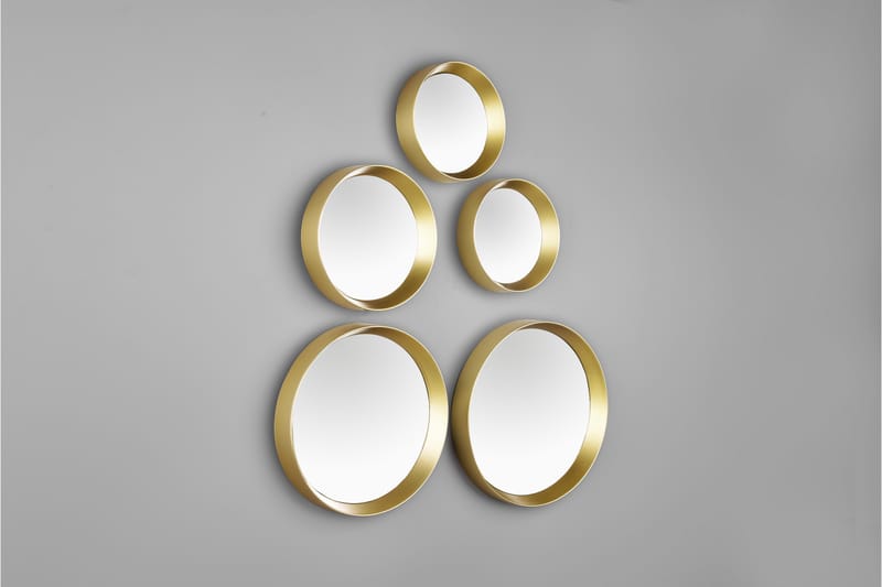 Vivien Spegelset 5-Delar Guld - Guld - Inredning - Speglar - Väggspegel