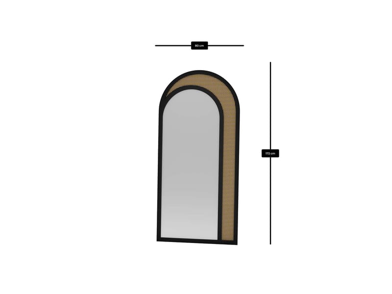 Voran Golvspegel 80x170 cm - Svart - Inredning - Speglar - Helkroppsspegel