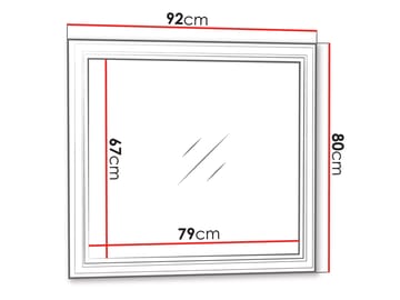 Zeylor Väggspegel 92 cm - beige - Inredning - Speglar - Väggspegel