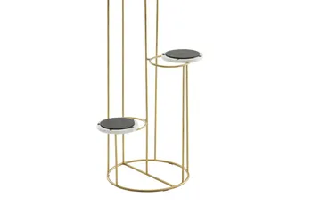 Stående hylla Wohnling Äkta marmortopp blomma ståtlig metallbas modern - Inredning - Kruka & ytterkruka