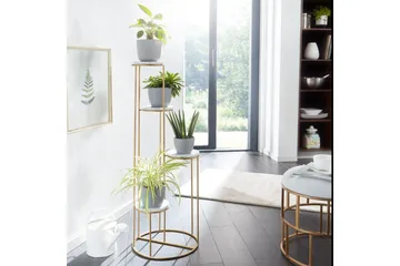Stående hylla Wohnling Äkta marmortopp blomma ståtlig metallbas modern - Inredning - Kruka & ytterkruka