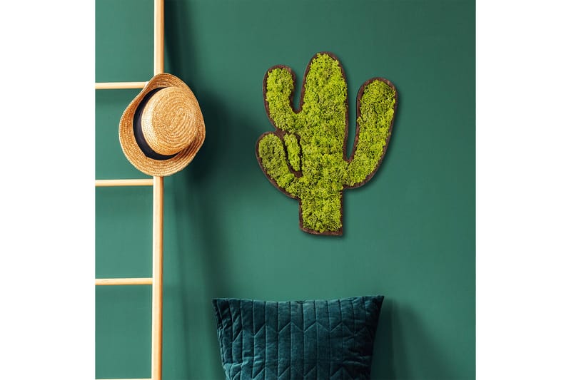 Cactus Canvastavla - Grön/Vit - Inredning - Tavlor & konst - Canvastavlor