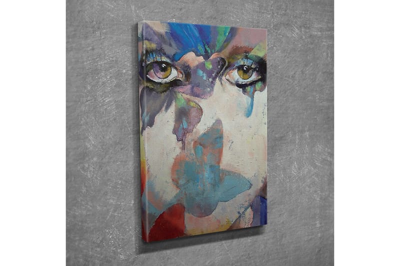 Canvastavla - Ögon med abstrakta färgtoner och drömlik bakgrund - Grön / Blå / Rosa - Inredning - Tavlor & konst - Canvastavlor