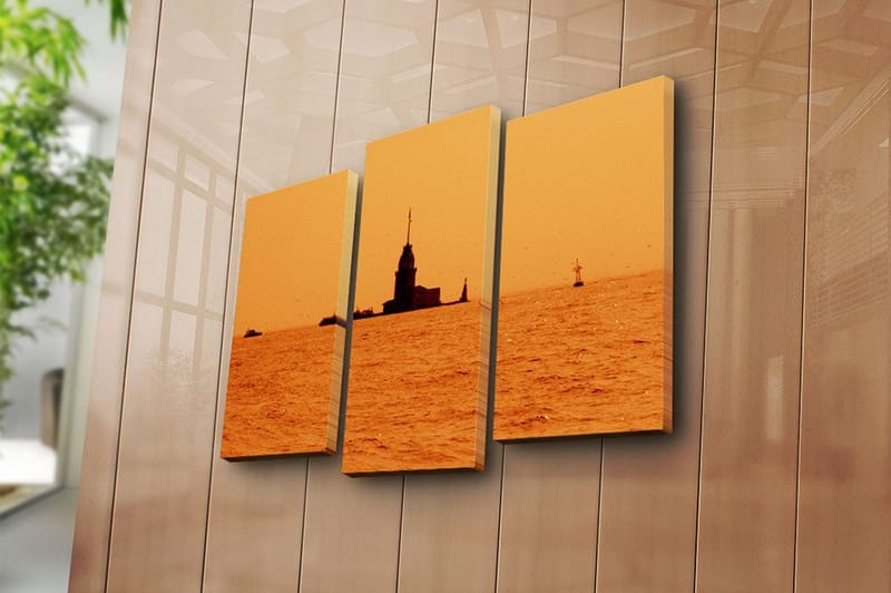 Canvastavla 3-pack Flerfärgad - 20x39 cm - Inredning - Tavlor & konst - Canvastavlor