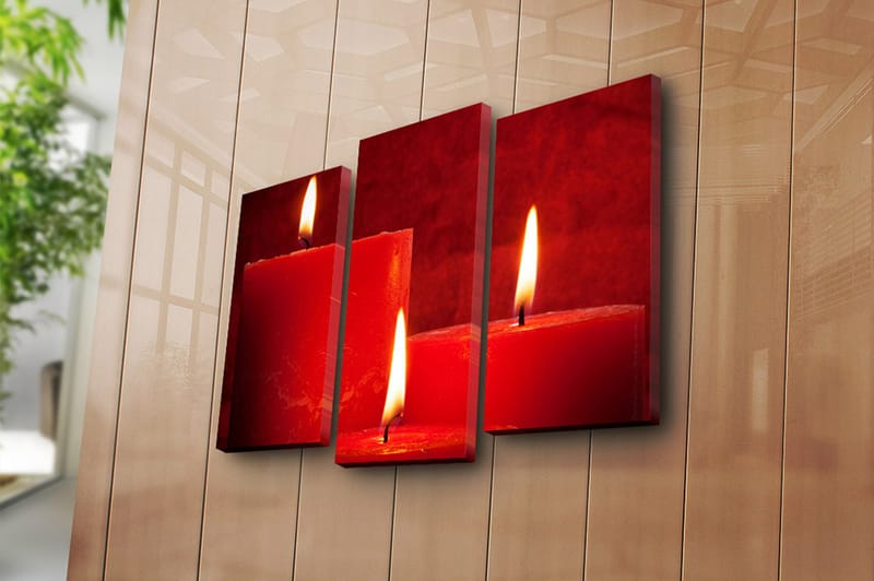 Canvastavla 3-pack Flerfärgad - 20x39 cm - Inredning - Tavlor & konst - Canvastavlor