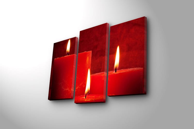 Canvastavla 3-pack Flerfärgad - 20x39 cm - Inredning - Tavlor & konst - Canvastavlor