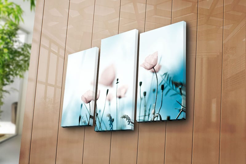 Canvastavla 3-pack Flerfärgad - 20x39 cm - Inredning - Tavlor & konst - Canvastavlor