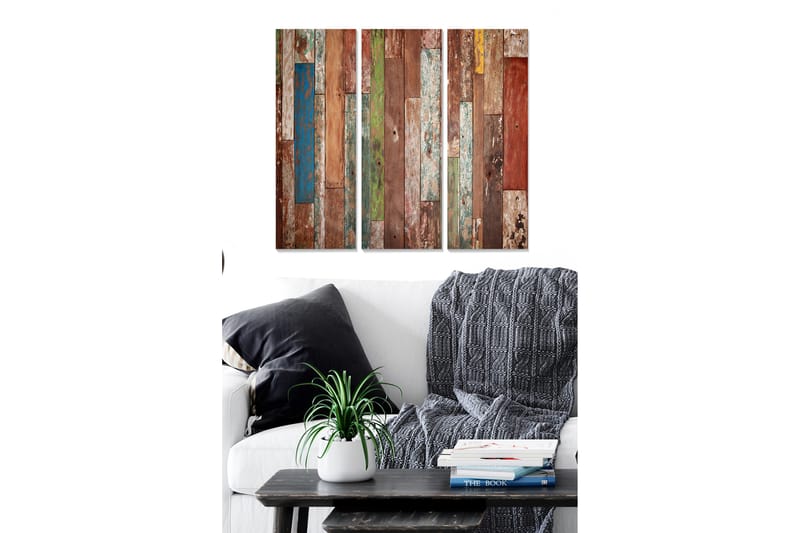 Canvastavla 3-pack Flerfärgad - 20x50 cm - Inredning - Tavlor & konst - Canvastavlor