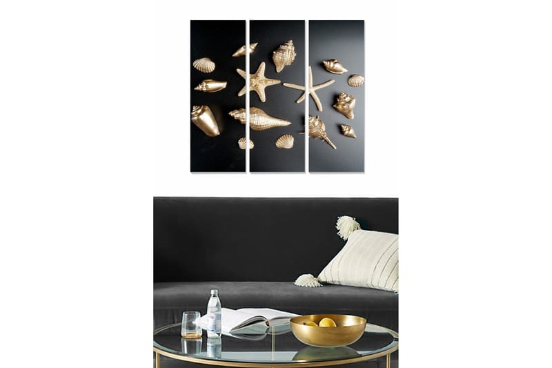 Canvastavla 3-pack Flerfärgad - 20x50 cm - Inredning - Tavlor & konst - Canvastavlor