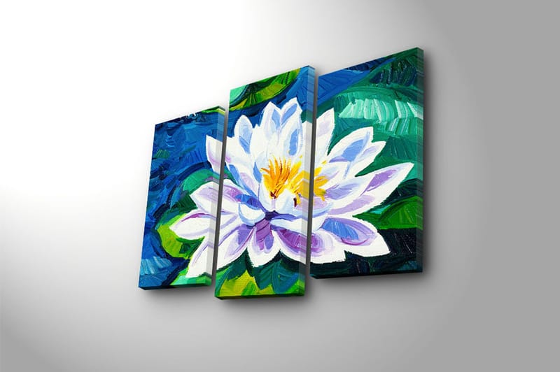 Canvastavla 3-pack Flerfärgad - 20x39 cm - Inredning - Tavlor & konst - Canvastavlor