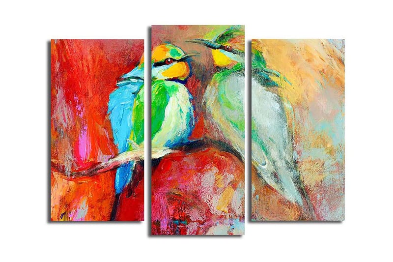 Canvastavla 3-pack Flerfärgad - 20x39 cm - Inredning - Tavlor & konst - Canvastavlor