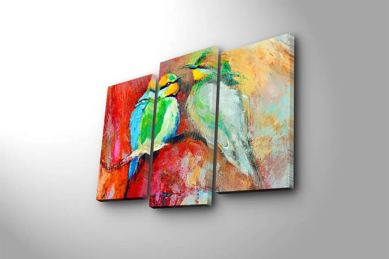 Canvastavla 3-pack Flerfärgad - 20x39 cm - Inredning - Tavlor & konst - Canvastavlor