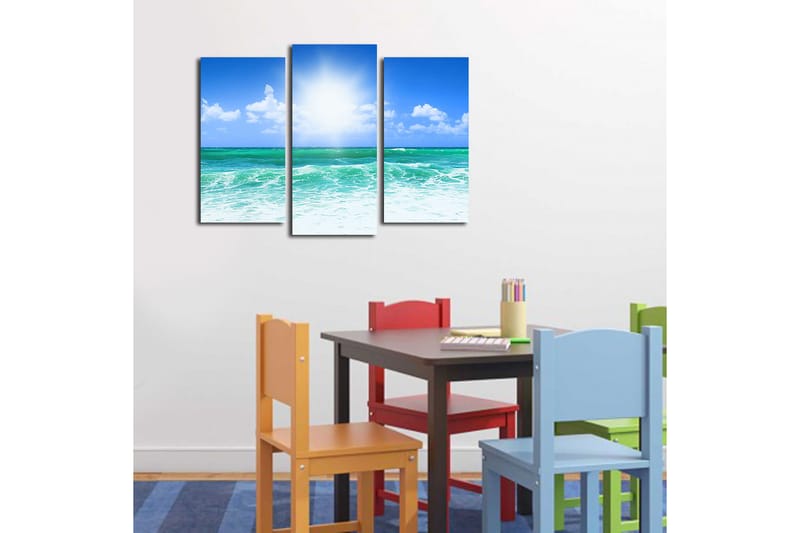 Canvastavla 3-pack Flerfärgad - 20x39 cm - Inredning - Tavlor & konst - Canvastavlor