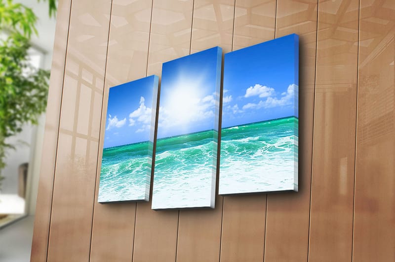 Canvastavla 3-pack Flerfärgad - 20x39 cm - Inredning - Tavlor & konst - Canvastavlor