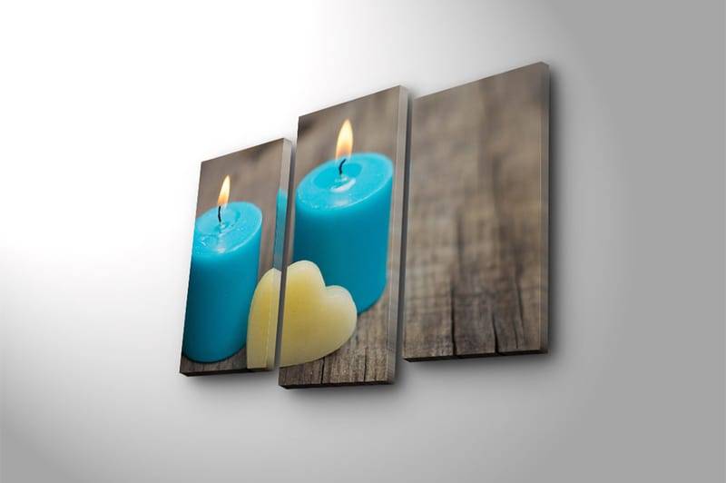 Canvastavla 3-pack Flerfärgad - 20x39 cm - Inredning - Tavlor & konst - Canvastavlor