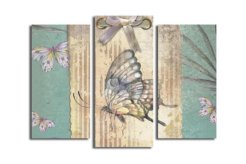 Canvastavla 3-pack Flerfärgad - 20x39 cm - Inredning - Tavlor & konst - Canvastavlor