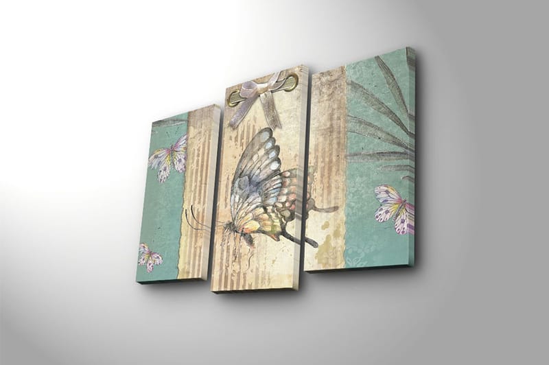 Canvastavla 3-pack Flerfärgad - 20x39 cm - Inredning - Tavlor & konst - Canvastavlor