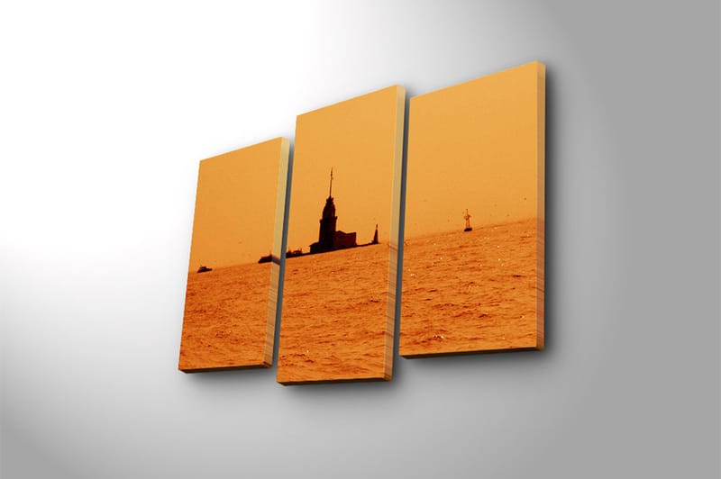 Canvastavla 3-pack Flerfärgad - 20x39 cm - Inredning - Tavlor & konst - Canvastavlor