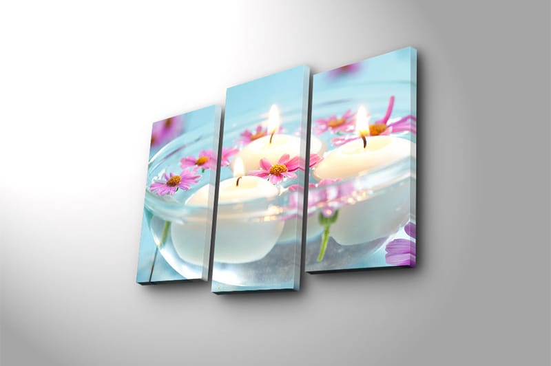 Canvastavla 3-pack Flerfärgad - 20x39 cm - Inredning - Tavlor & konst - Canvastavlor