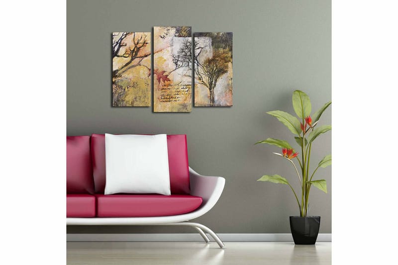 Canvastavla 3-pack Flerfärgad - 20x39 cm - Inredning - Tavlor & konst - Canvastavlor