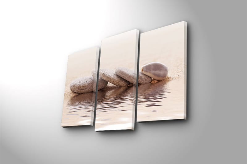 Canvastavla 3-pack Flerfärgad - 20x39 cm - Inredning - Tavlor & konst - Canvastavlor