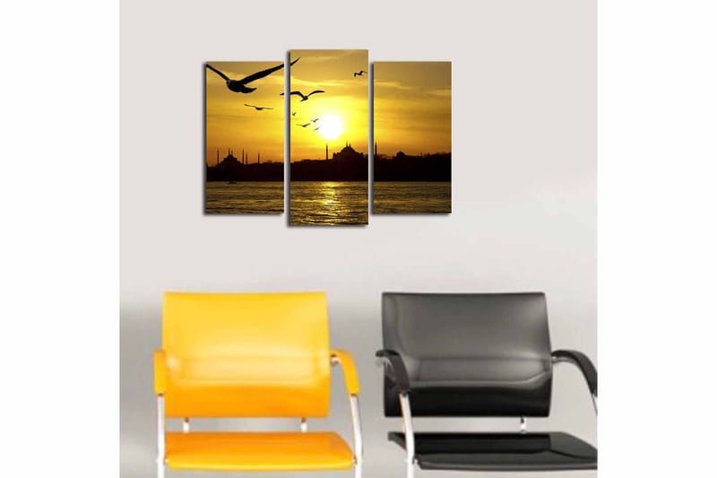 Canvastavla 3-pack Flerfärgad - 20x39 cm - Inredning - Tavlor & konst - Canvastavlor