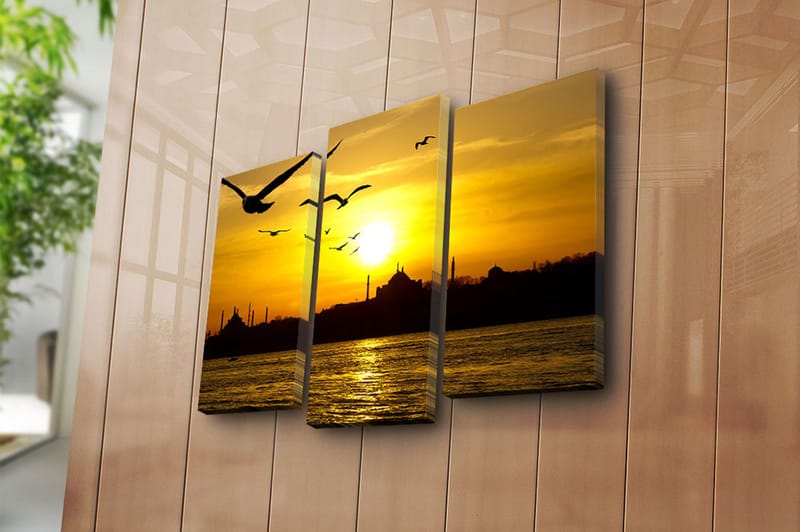 Canvastavla 3-pack Flerfärgad - 20x39 cm - Inredning - Tavlor & konst - Canvastavlor