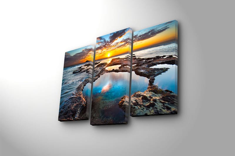 Canvastavla 3-pack Flerfärgad - 20x39 cm - Inredning - Tavlor & konst - Canvastavlor