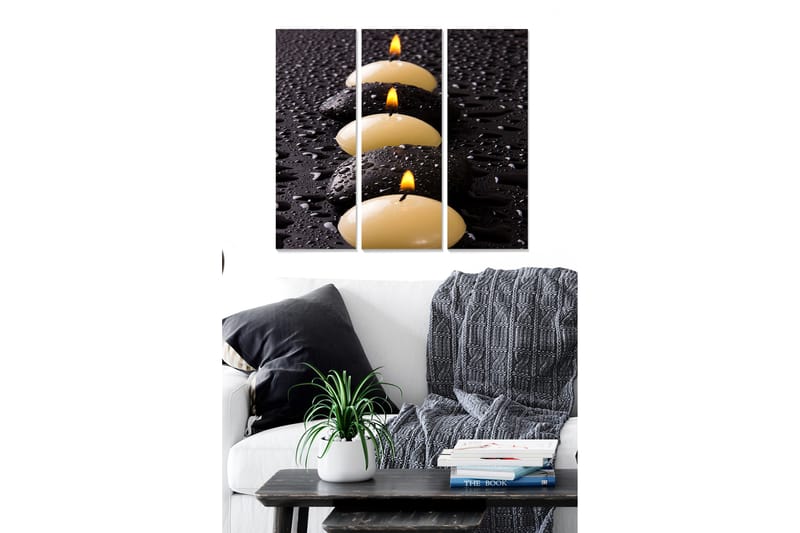 Canvastavla 3-pack Flerfärgad, 20x50 cm