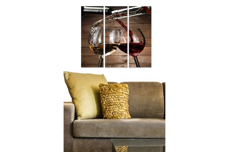 Canvastavla 3-pack Flerfärgad - 20x50 cm - Inredning - Tavlor & konst - Canvastavlor