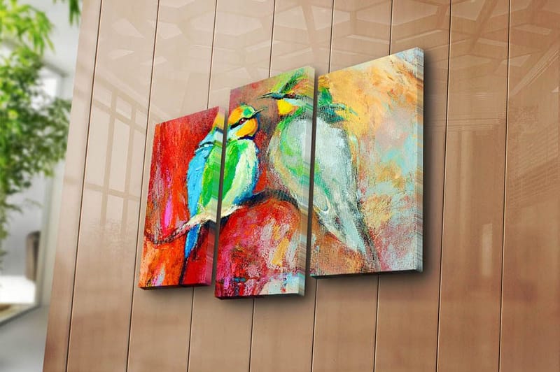 Canvastavla 3-pack Flerfärgad - 20x39 cm - Inredning - Tavlor & konst - Canvastavlor