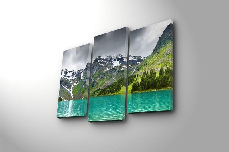 Canvastavla 3-pack Flerfärgad - 20x39 cm - Inredning - Tavlor & konst - Canvastavlor