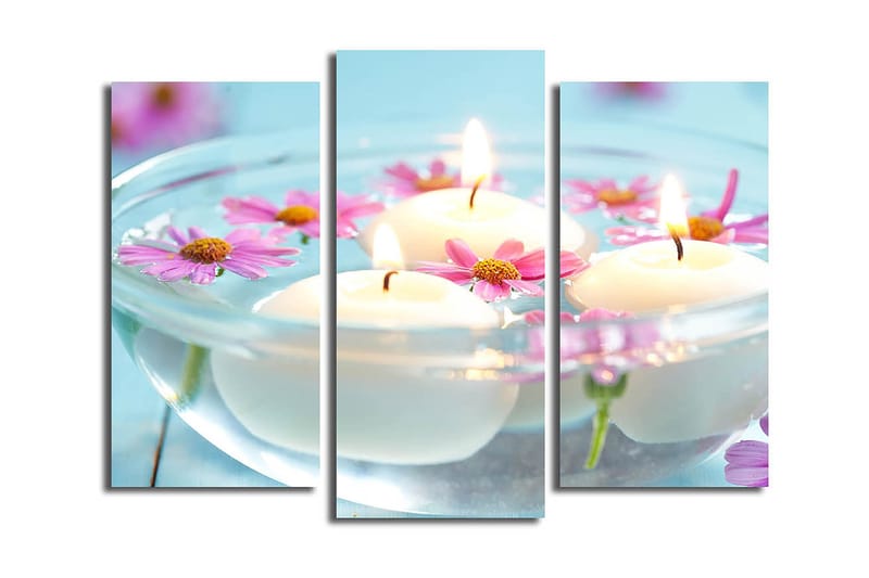 Canvastavla 3-pack Flerfärgad, 20x39 cm