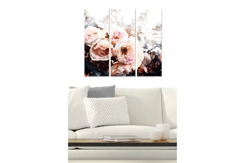 Canvastavla 3-pack Flerfärgad, 20x50 cm