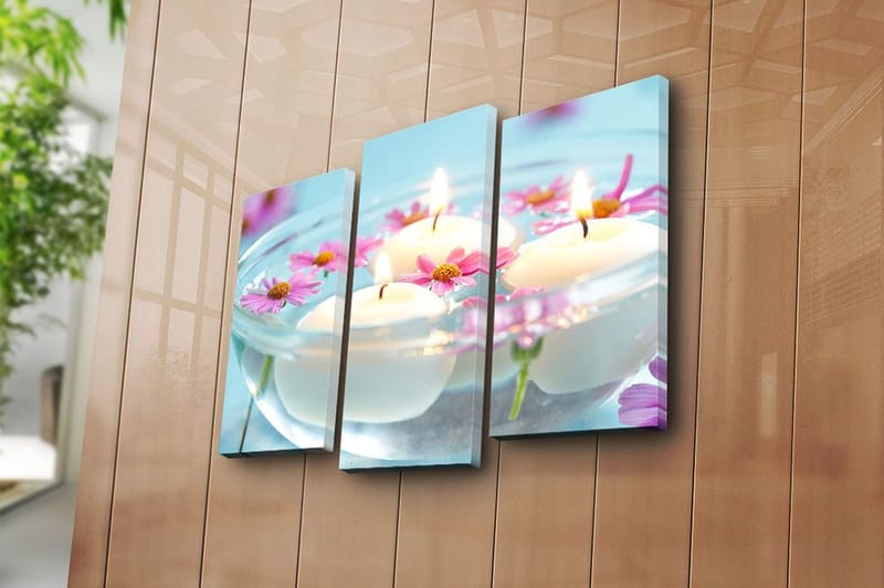 Canvastavla 3-pack Flerfärgad - 20x39 cm - Inredning - Tavlor & konst - Canvastavlor