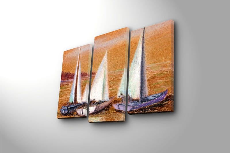 Canvastavla 3-pack Flerfärgad - 20x39 cm - Inredning - Tavlor & konst - Canvastavlor