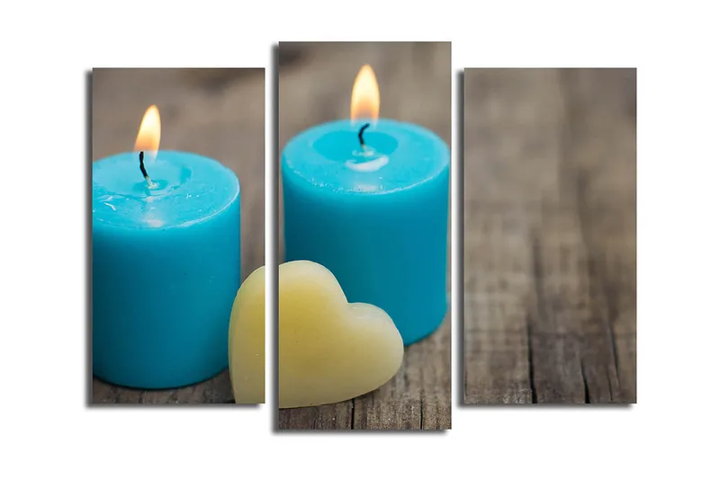 Canvastavla 3-pack Flerfärgad, 20x39 cm