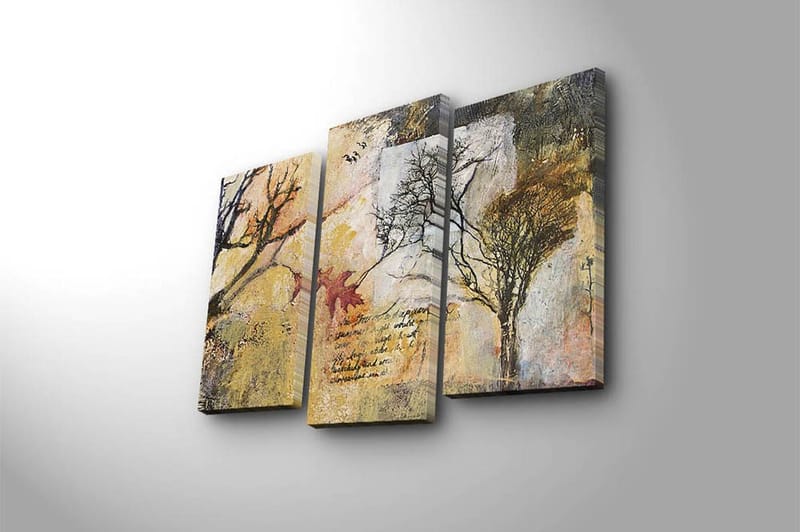 Canvastavla 3-pack Flerfärgad - 20x39 cm - Inredning - Tavlor & konst - Canvastavlor