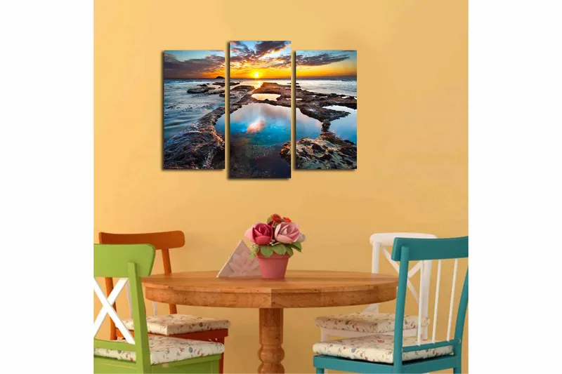 Canvastavla 3-pack Flerfärgad - 20x39 cm - Inredning - Tavlor & konst - Canvastavlor