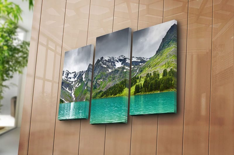 Canvastavla 3-pack Flerfärgad - 20x39 cm - Inredning - Tavlor & konst - Canvastavlor