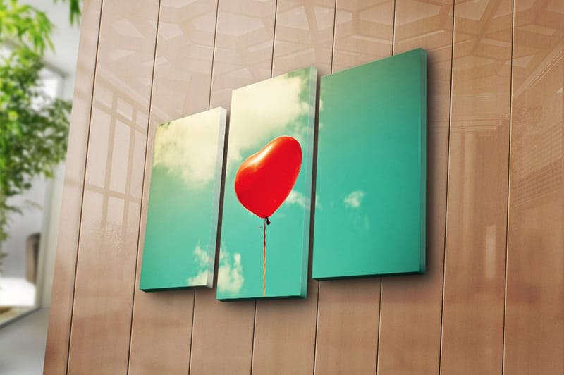 Canvastavla 3-pack Flerfärgad - 20x39 cm - Inredning - Tavlor & konst - Canvastavlor