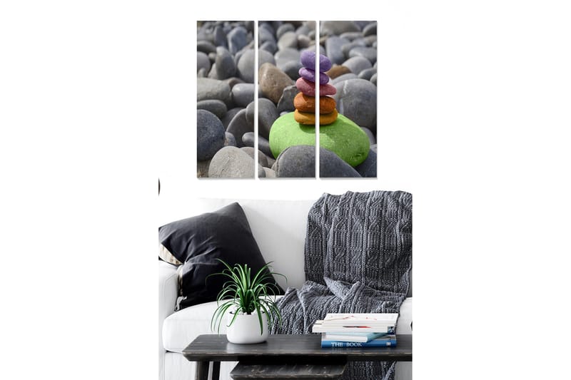 Canvastavla 3-pack Flerfärgad, 20x50 cm