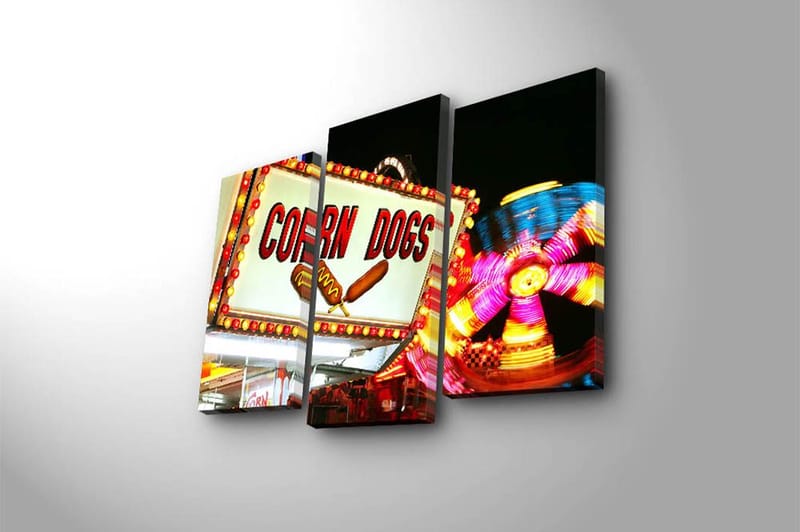 Canvastavla 3-pack Flerfärgad - 20x39 cm - Inredning - Tavlor & konst - Canvastavlor