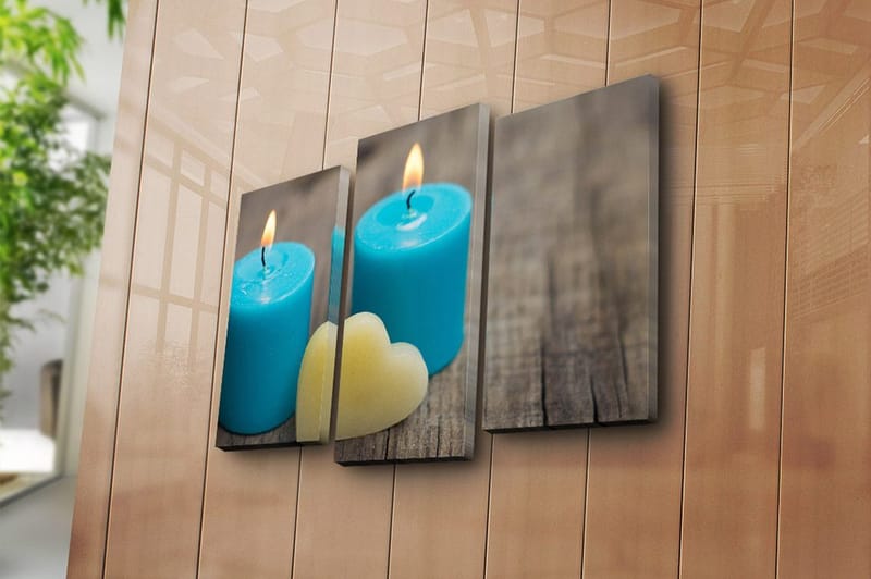 Canvastavla 3-pack Flerfärgad - 20x39 cm - Inredning - Tavlor & konst - Canvastavlor