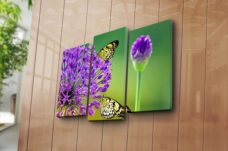 Canvastavla 3-pack Flerfärgad - 20x39 cm - Inredning - Tavlor & konst - Canvastavlor