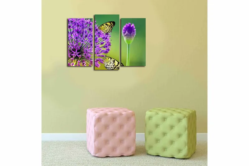 Canvastavla 3-pack Flerfärgad - 20x39 cm - Inredning - Tavlor & konst - Canvastavlor